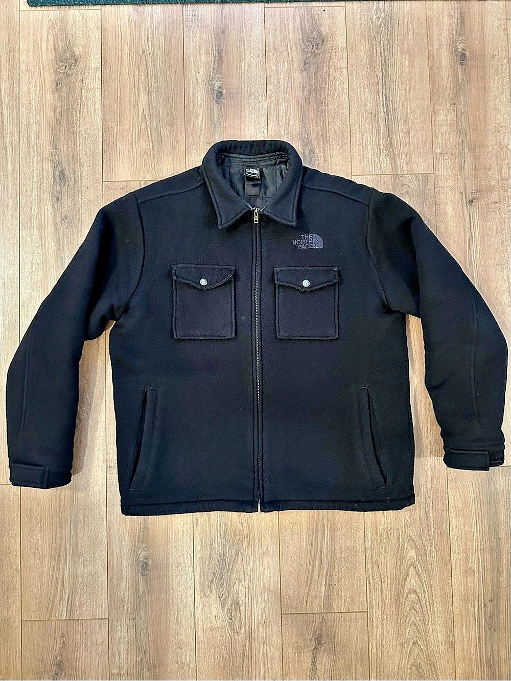 The North Face Men's Black Full-Zip Field Wool Jacket Large